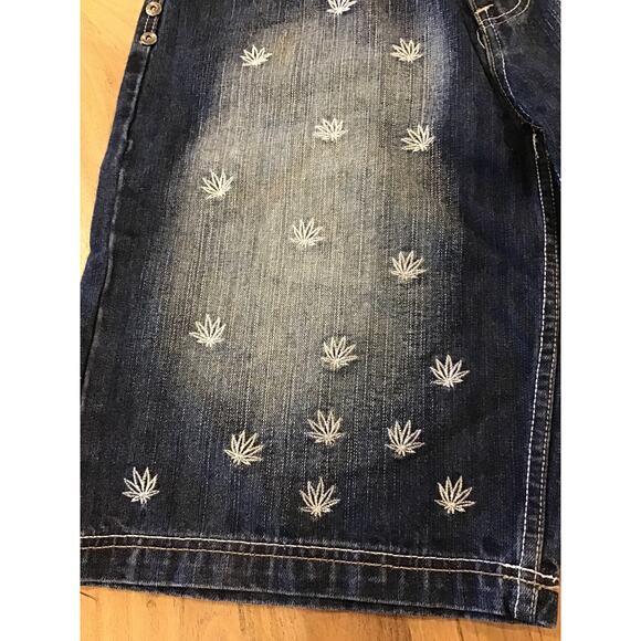 Victorious Urban Couture Rare Jean Denim Shorts Mens Sz 30 Big Mary Jane 90s Y2K - Picture 3 of 7